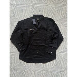Toys R‎ Us Blue Generation Long Sleeve Button Shirt - NWT- Black - Large